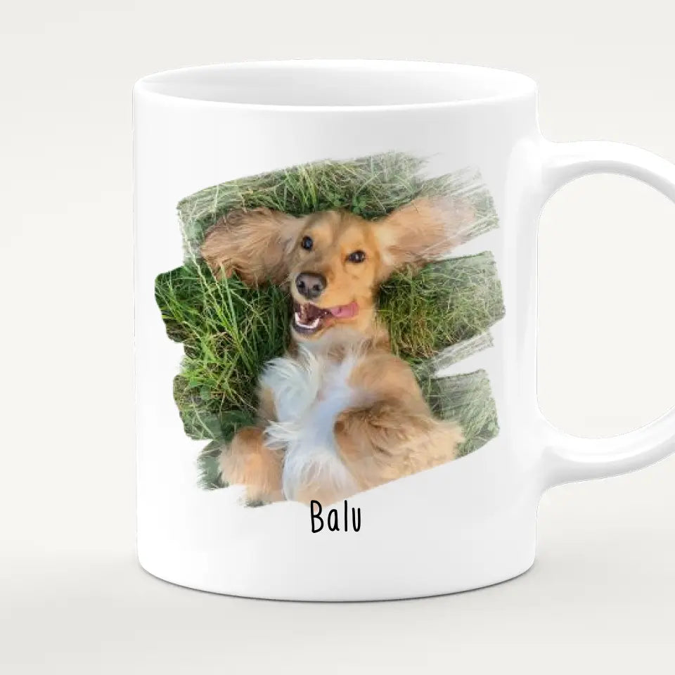 Personalisierte Tasse - Eigenes Hundebild + Name
