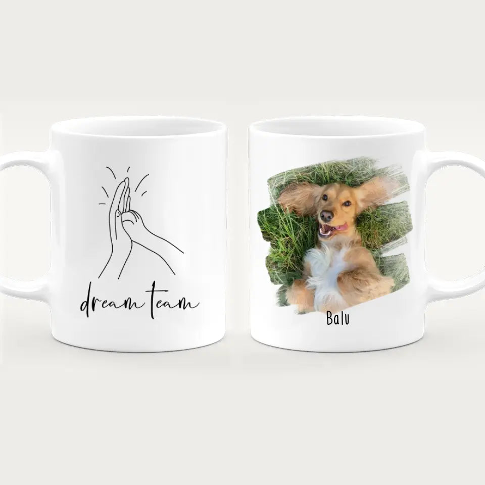 Personalisierte Tasse - Eigenes Hundebild + Name