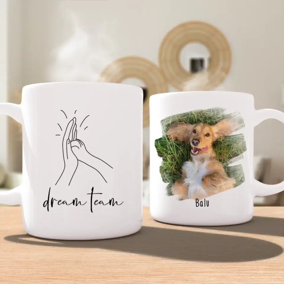 Personalisierte Tasse - Eigenes Hundebild + Name