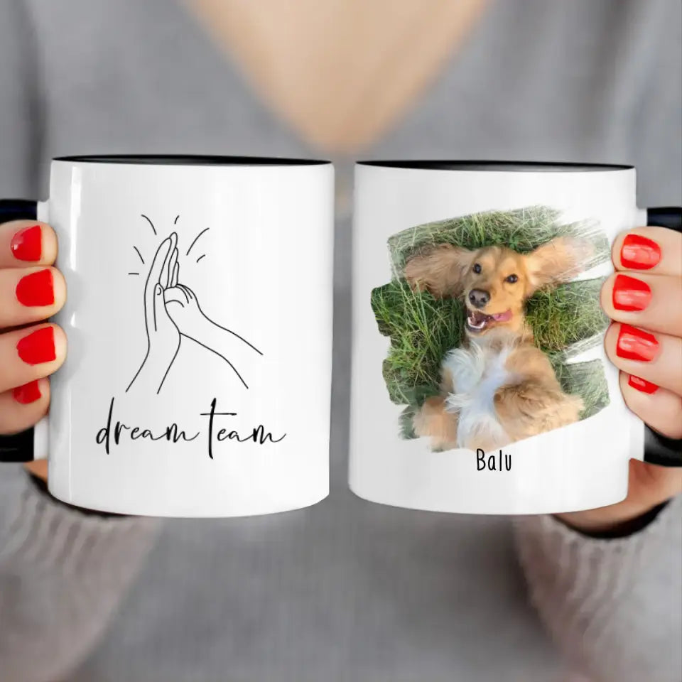 Personalisierte Tasse - Eigenes Hundebild + Name