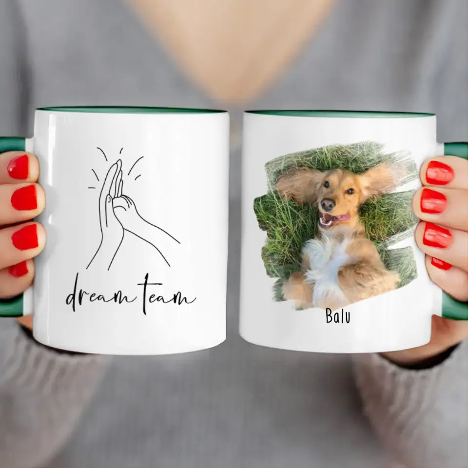 Personalisierte Tasse - Eigenes Hundebild + Name