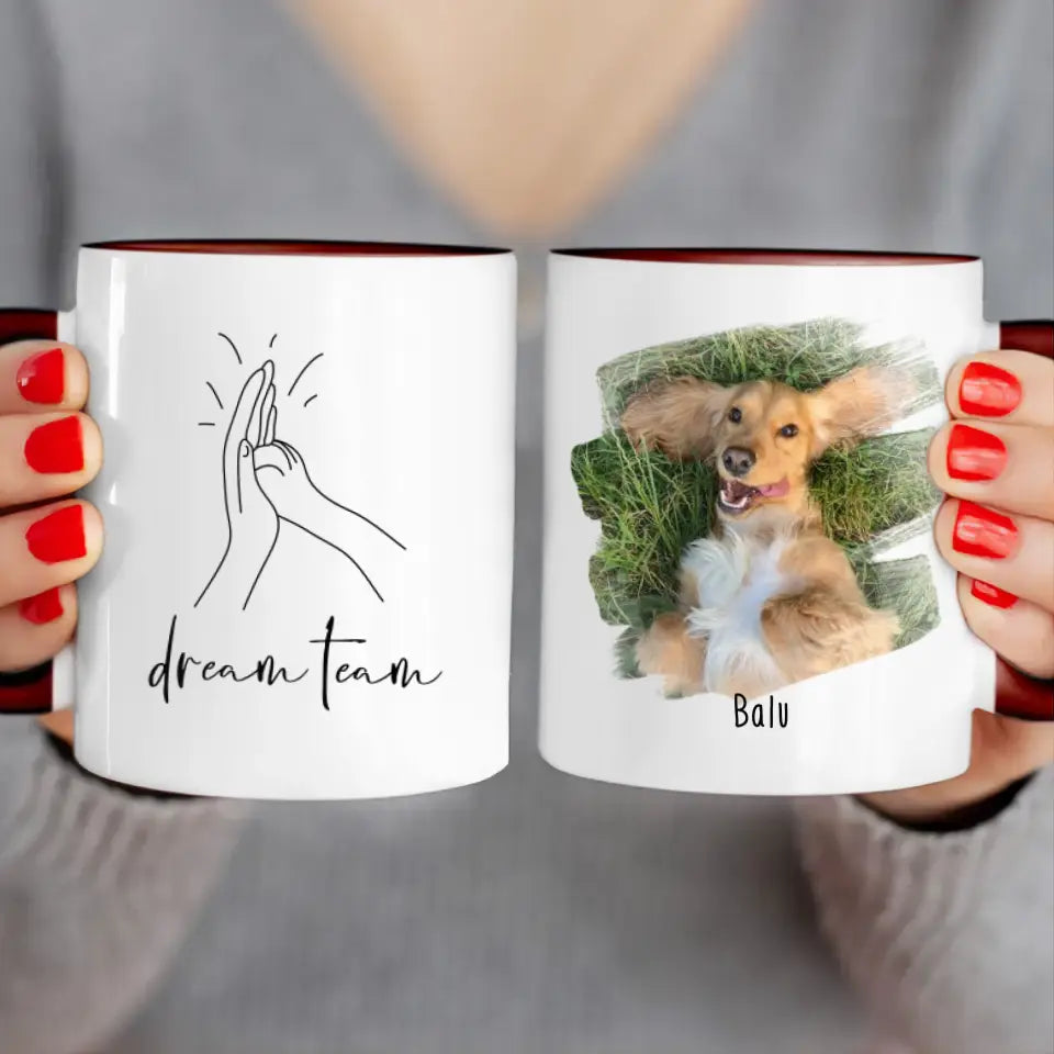 Personalisierte Tasse - Eigenes Hundebild + Name