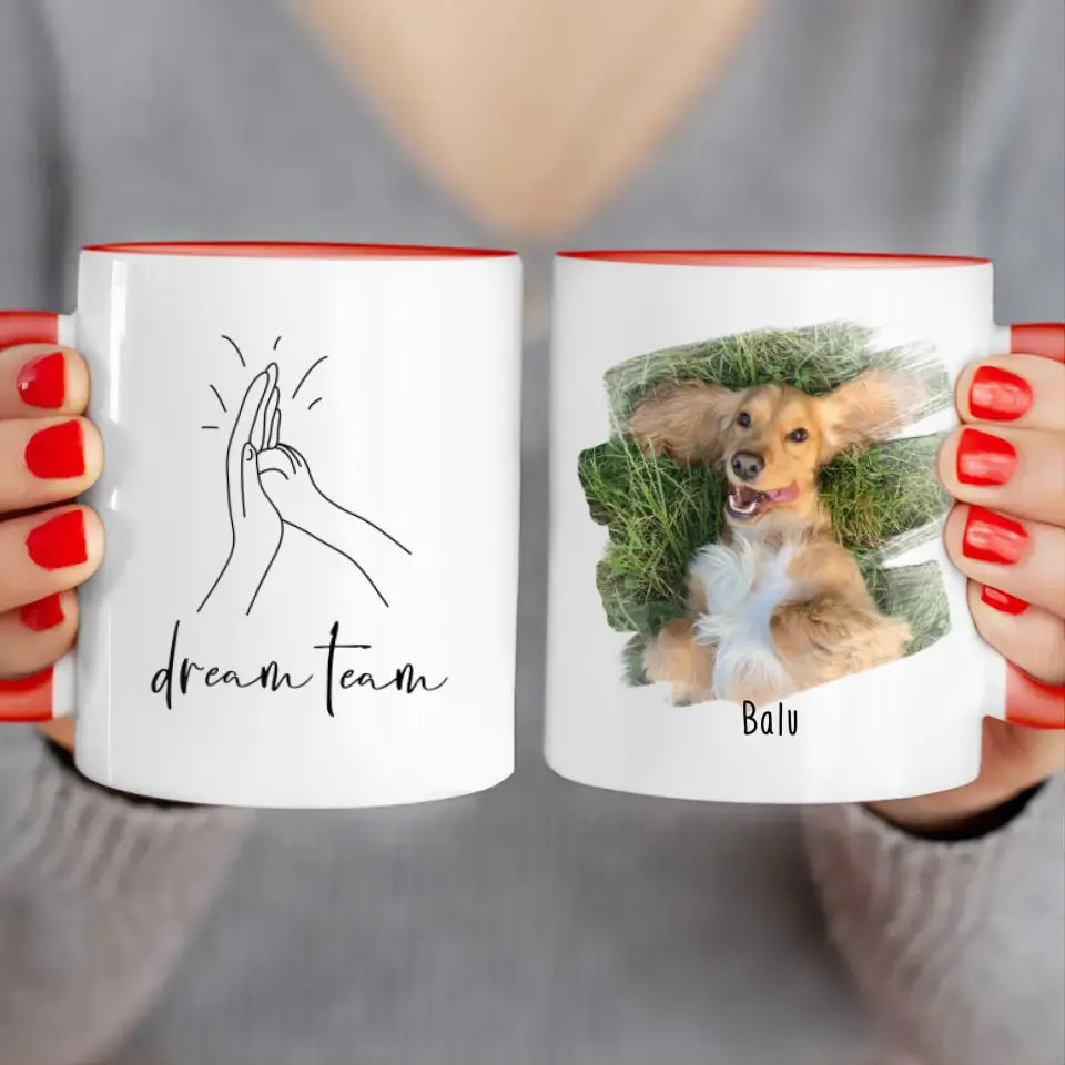 Personalisierte Tasse - Eigenes Hundebild + Name