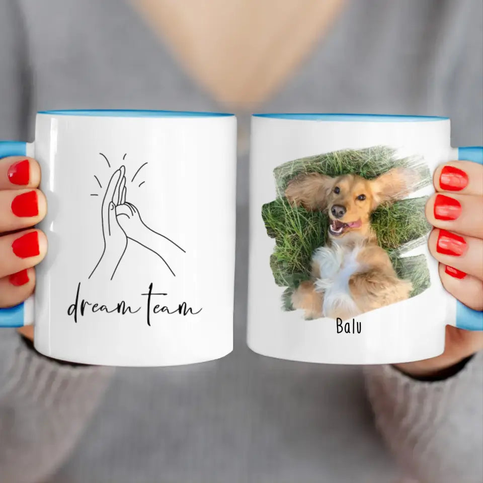 Personalisierte Tasse - Eigenes Hundebild + Name