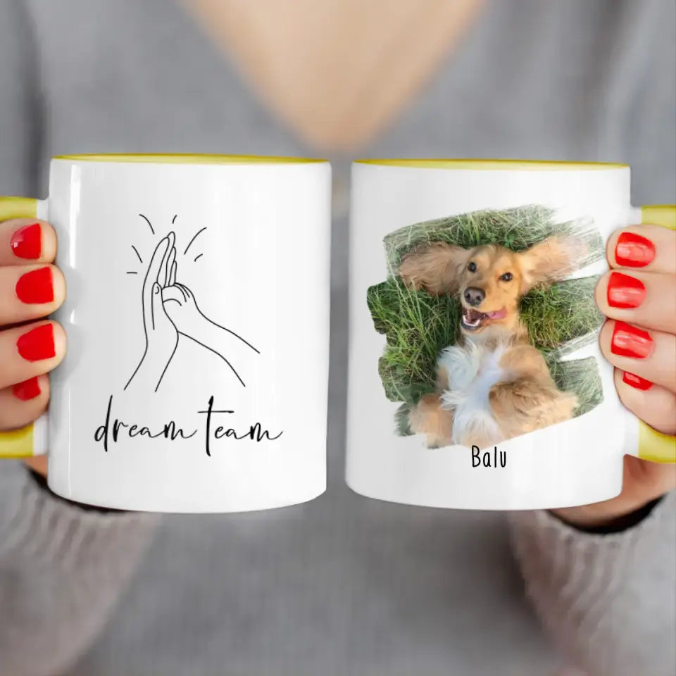 Personalisierte Tasse - Eigenes Hundebild + Name