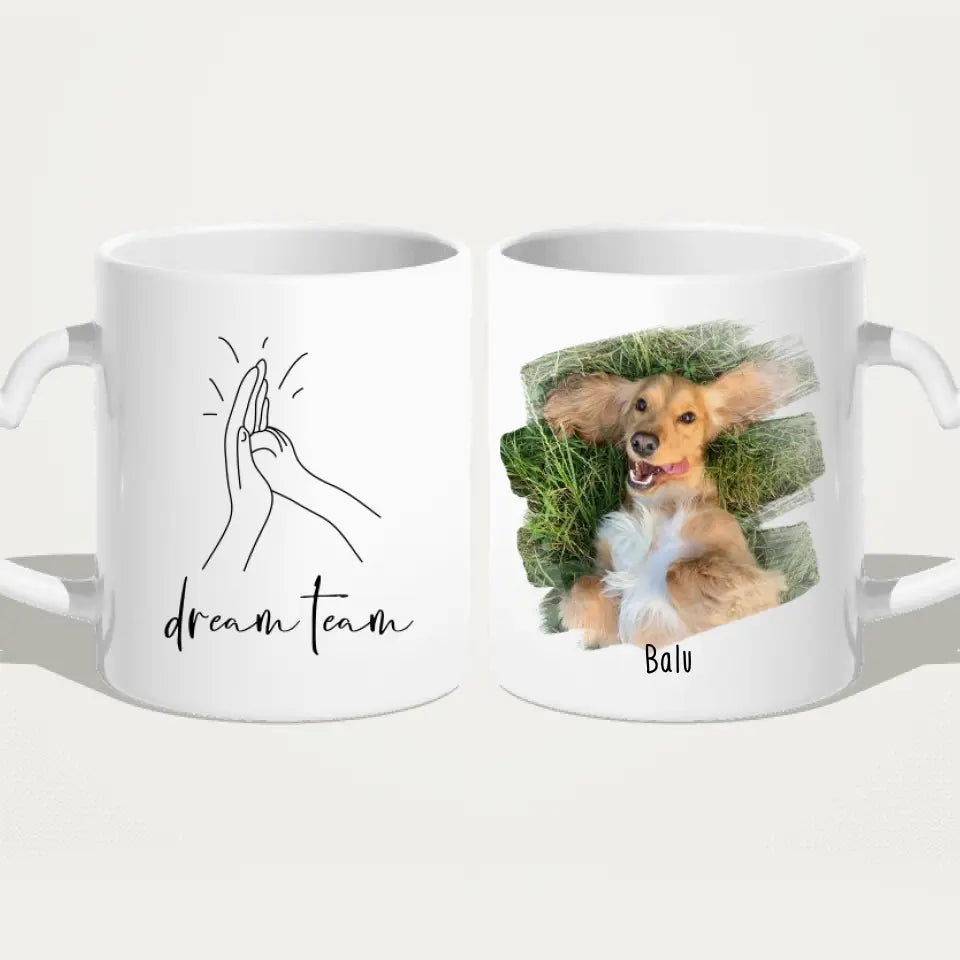 Personalisierte Tasse - Eigenes Hundebild + Name