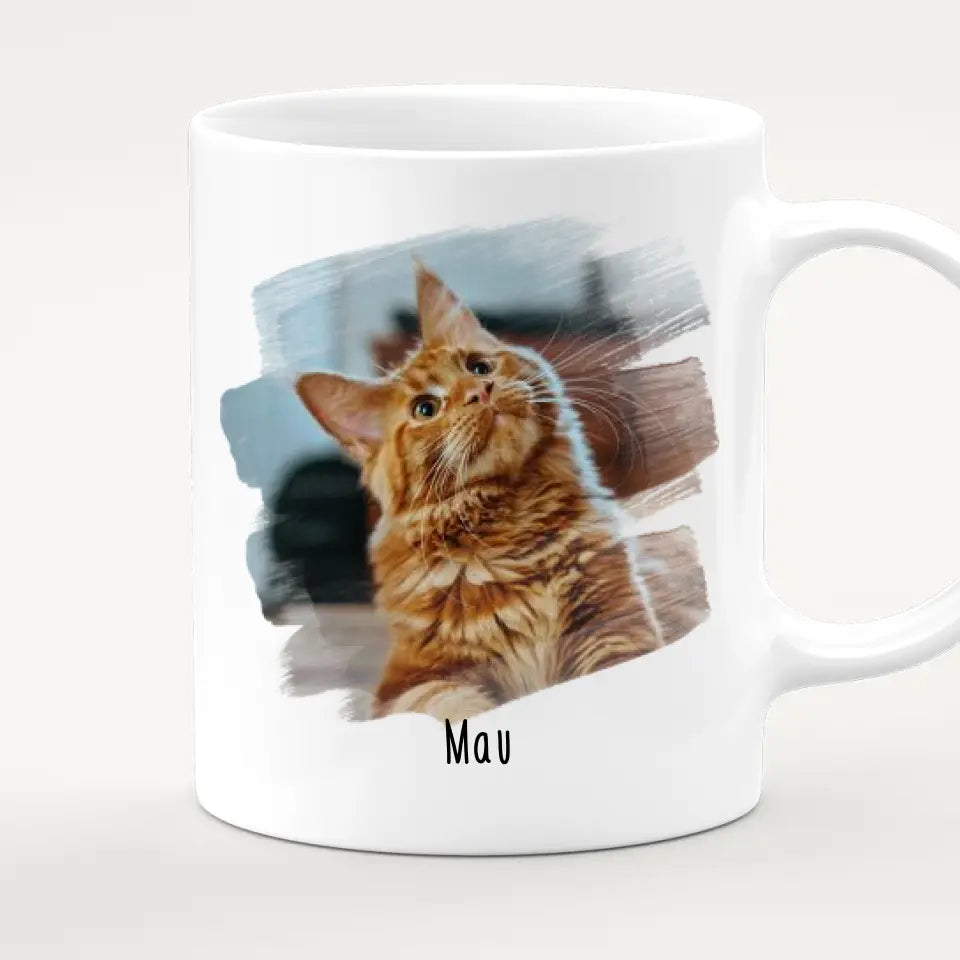 Personalisierte Tasse - Eigenes Katzenbild + Name