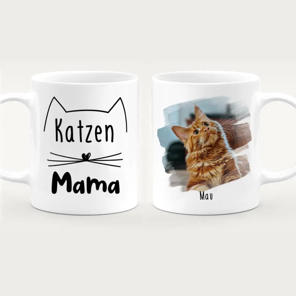 Personalisierte Tasse - Eigenes Katzenbild + Name