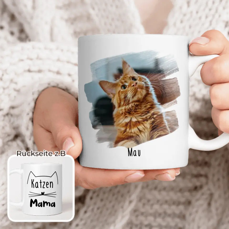 Personalisierte Tasse - Eigenes Katzenbild + Name