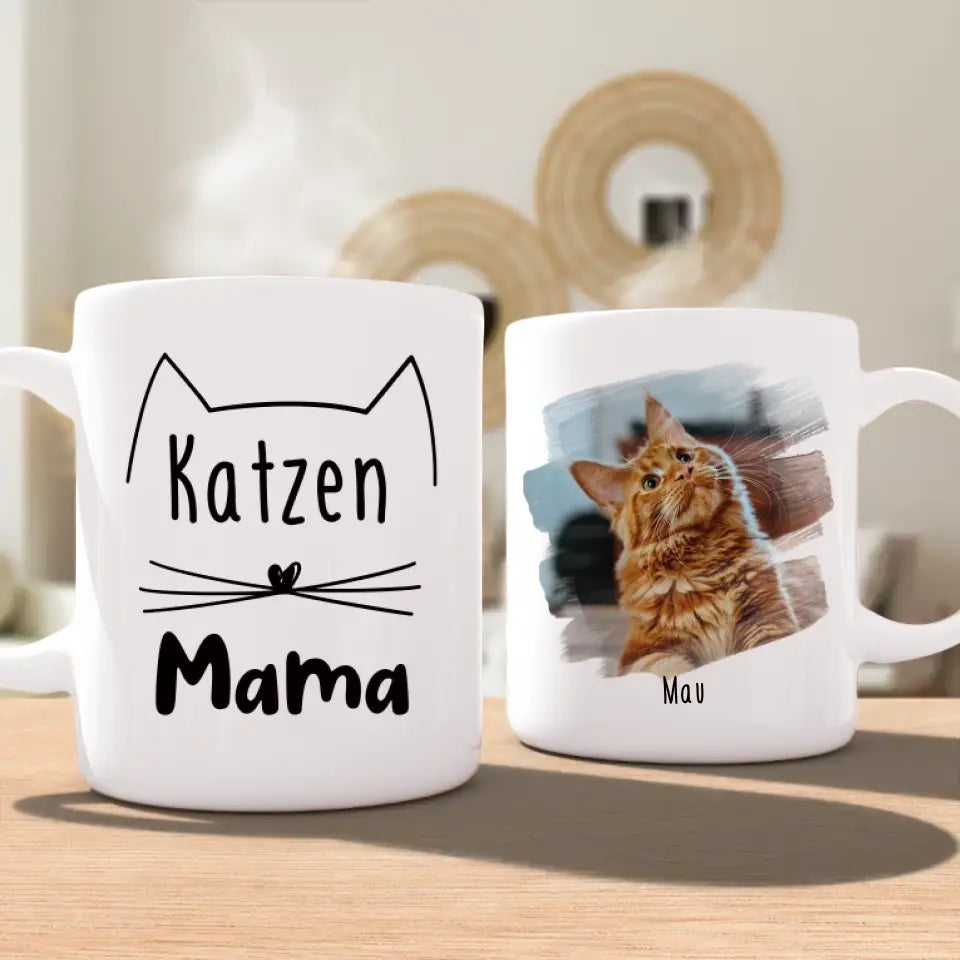 Personalisierte Tasse - Eigenes Katzenbild + Name