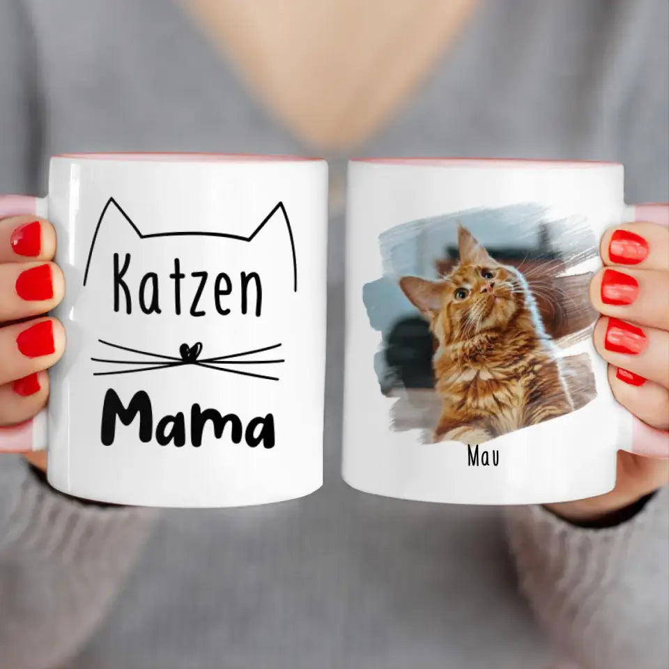 Personalisierte Tasse - Eigenes Katzenbild + Name