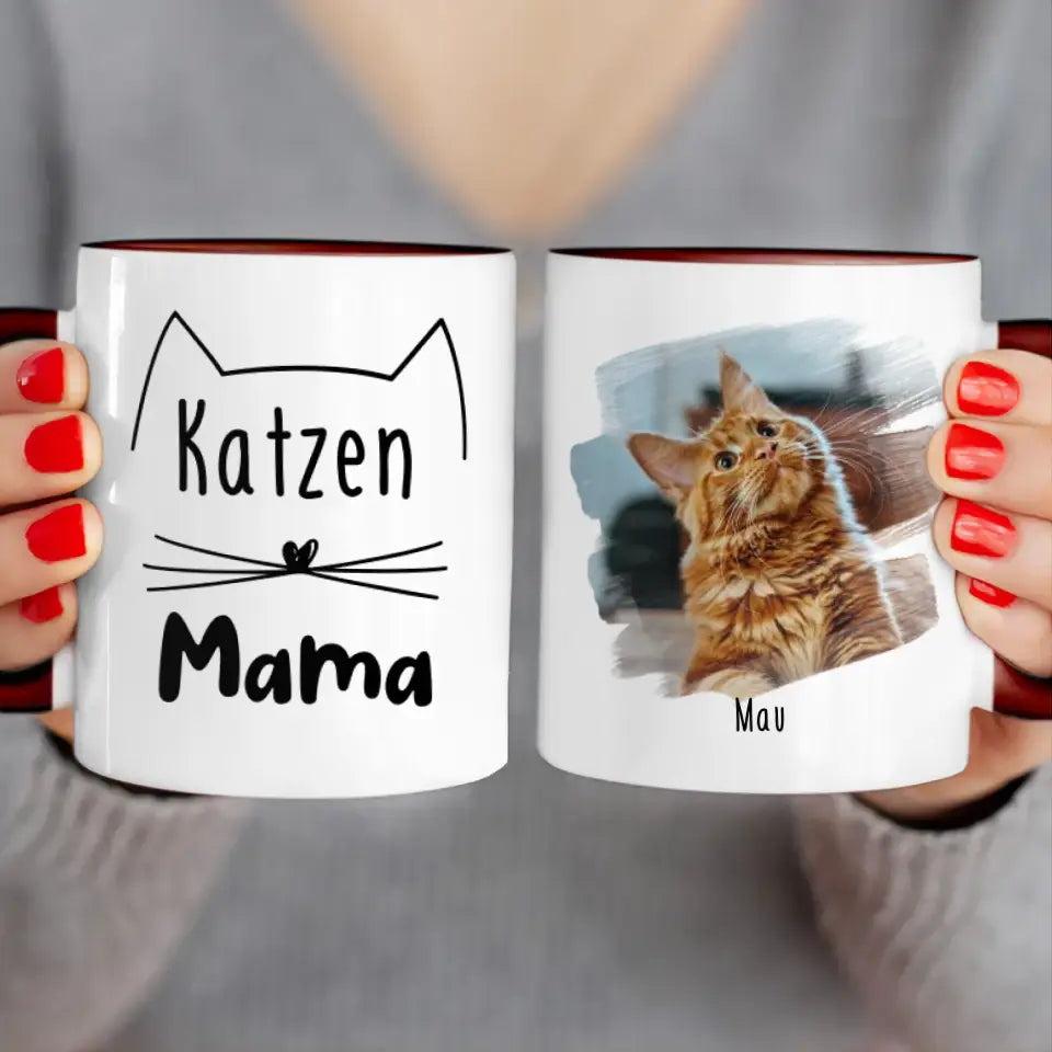 Personalisierte Tasse - Eigenes Katzenbild + Name