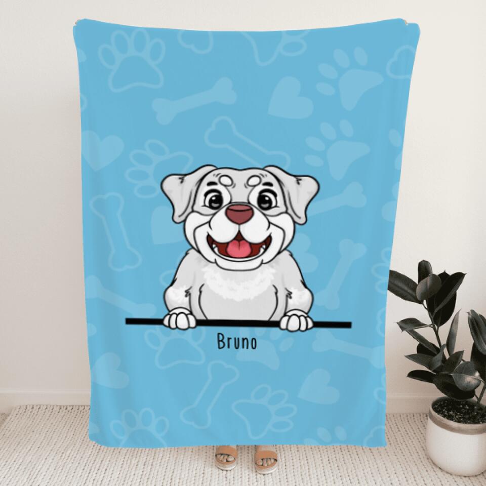 Personalisierte Hunde-/Katzendecke - Spähende Tiere (1-6 Hunde/Katzen)